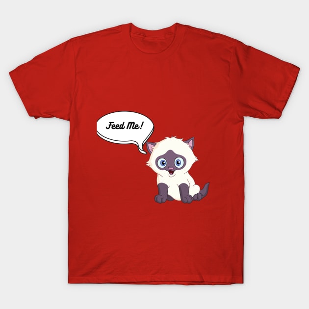 Hungry Kitten T-Shirt by Courtney's Creations